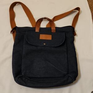 Guess convertible denim backpack.